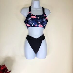 Women's Flamingo Print Bikini Set